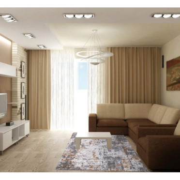 Ковер турецкий 23319-975 GRAND (Полиэстер, серый)