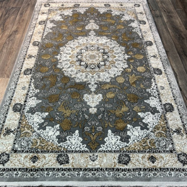 Турецкий ковер Turcia ISFAHAN 29026A (Полиэстер, бежевый, серый)