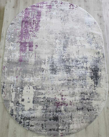 Ковер турецкий 36540A Amatis Reis овальный (Акрил, фиолетовый, серый)