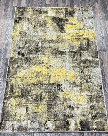 Ковер бельгийский 897355220 Matrix (Вискоза, желтый, серый)