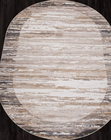 Ковер российский D983 NATUREL (Фризе, бежевый) овальный