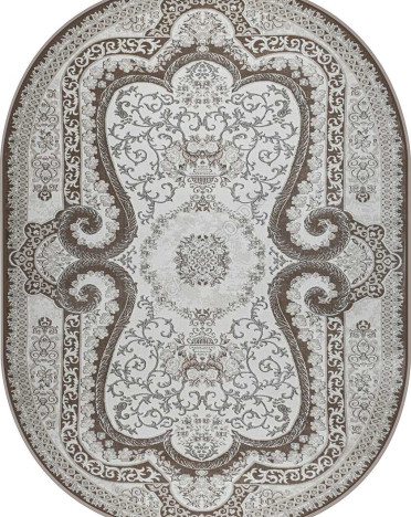 Ковер российский овальный 36933K Rimma Lux (Хит-сет, бежевый)