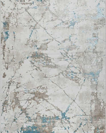 Ковер турецкий 38894A Olimpos (PP Heatset Высокоплотный, серый, голубой)