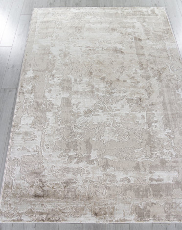 Ковер турецкий P1262 LUCCI (Полиэстер, бежевый) овальный