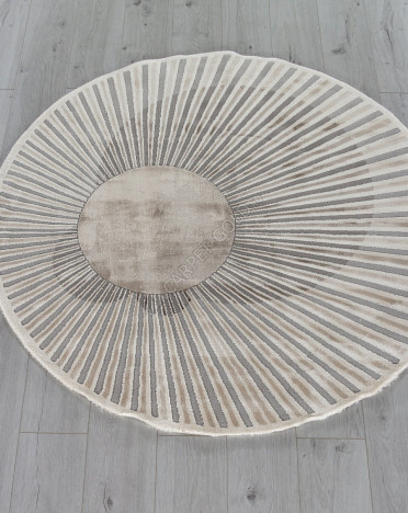 Ковер турецкий 00837C SAFIR (PP Heatset Высокоплотный, бежевый, серый)