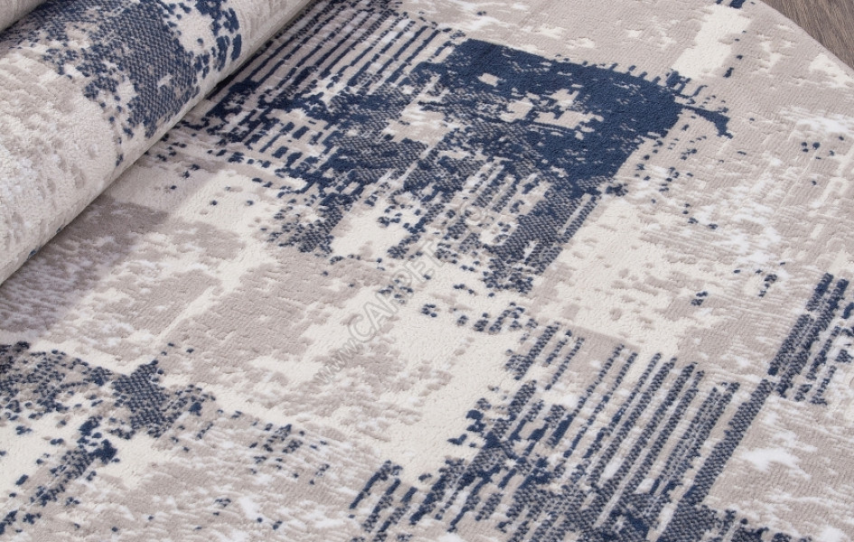 Ковер 8673 - GRAY-BLUE - Овал - коллекция RICHI