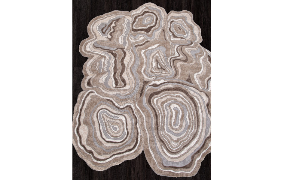 Ковер 00841C - GREY / BROWN - Прямоугольник - коллекция SAFIR