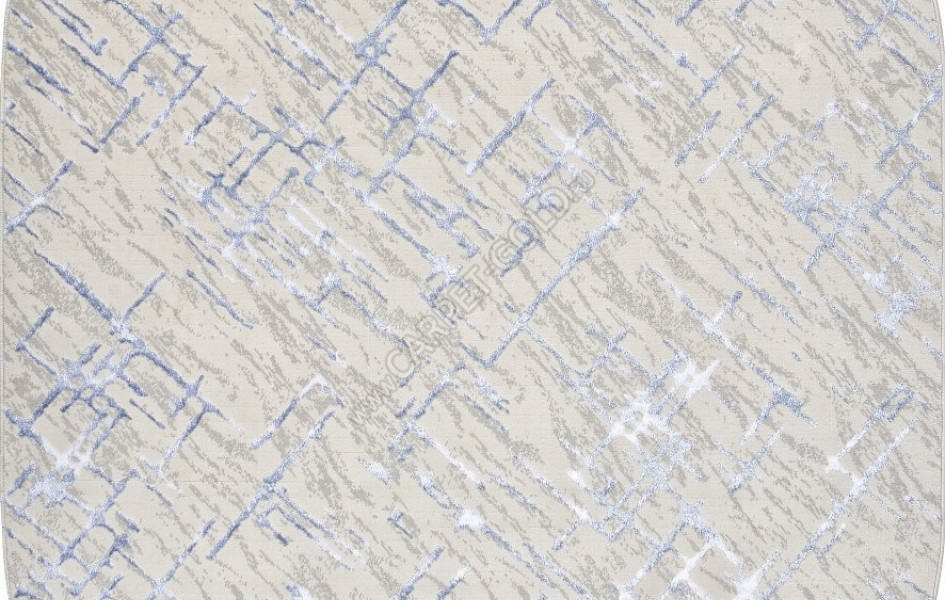 Ковер F164 - CREAM-BLUE - Овал - коллекция LIMAN
