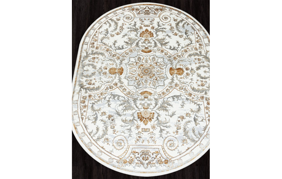 Ковер 00765A - GOLD FDY / CREAM HB - Овал - коллекция SAHARA