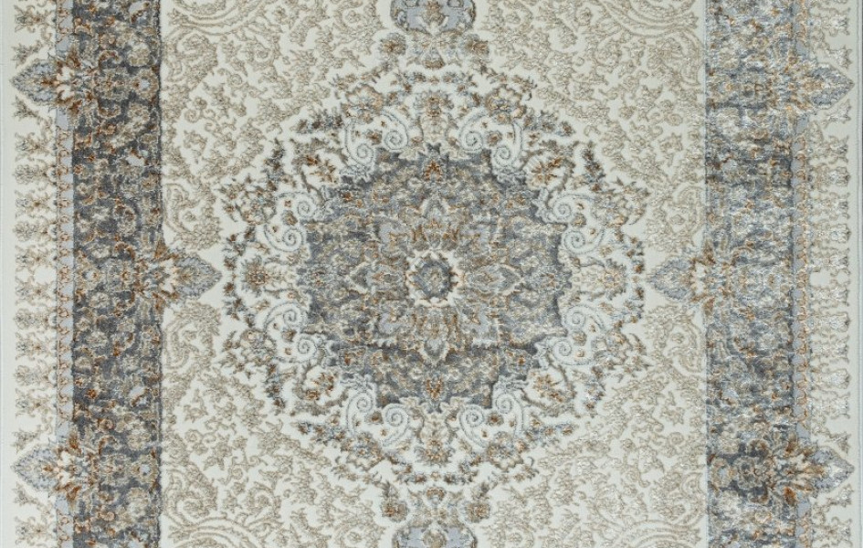 Ковер 06066A - GREY FDY / CREAM HB - Прямоугольник - коллекция SAHARA