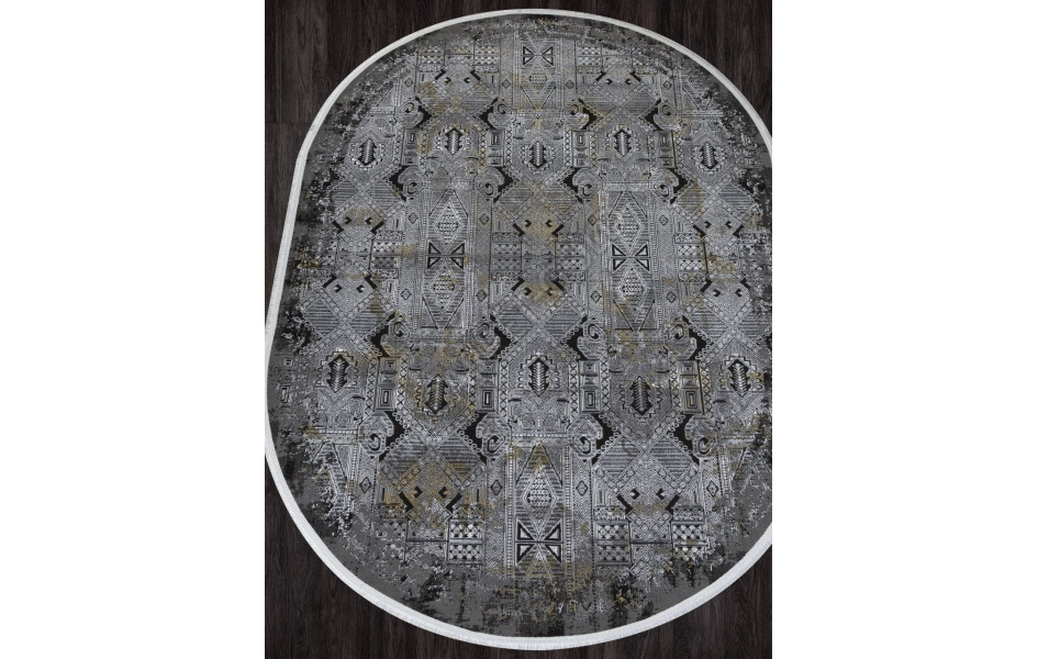 Ковер SI023G - GREY / GREY - Овал - коллекция LISSABON