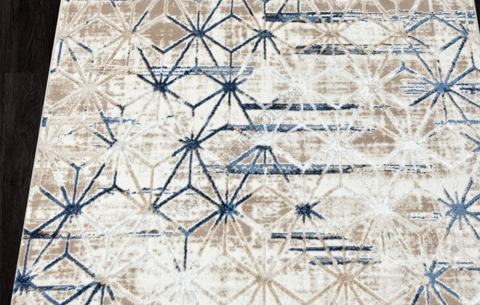 Ковер O1703 - 630 CREAM / BLUE - Прямоугольник - коллекция ANTEP