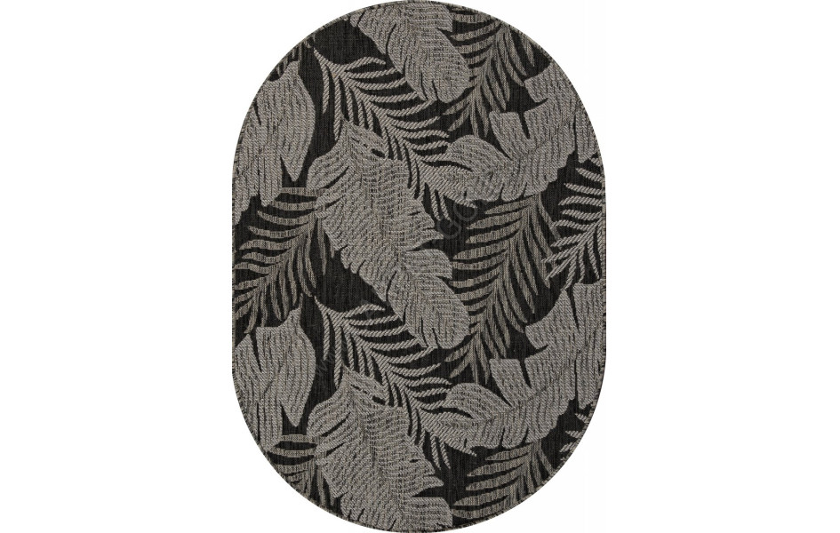 Ковер S132 - BLACK-GRAY - Овал - коллекция KAIR