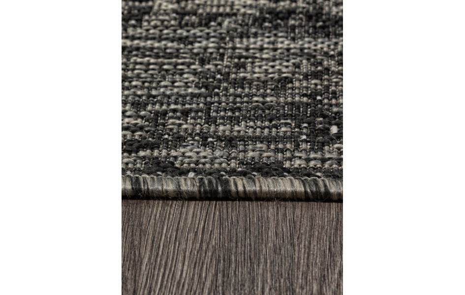 Ковер S129 - BLACK-GRAY - Прямоугольник - коллекция KAIR