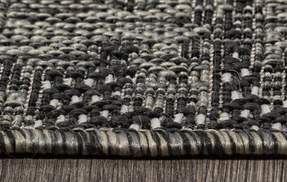 Ковер S131 - BLACK-GRAY - Прямоугольник - коллекция KAIR
