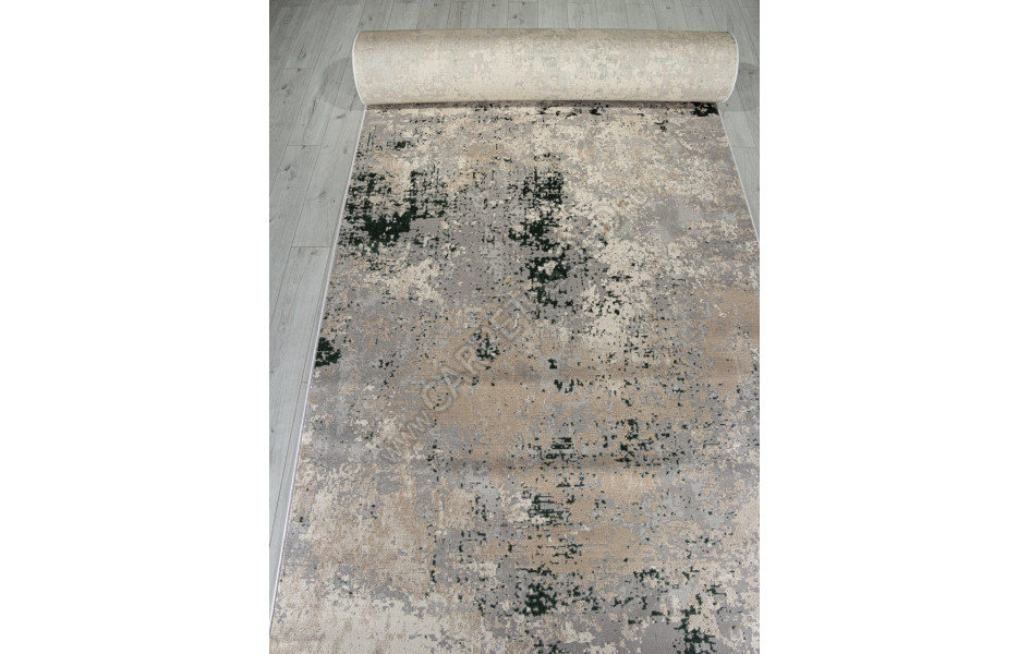 Ковер F163 - GRAY-GREEN - Дорожка - коллекция LIMAN