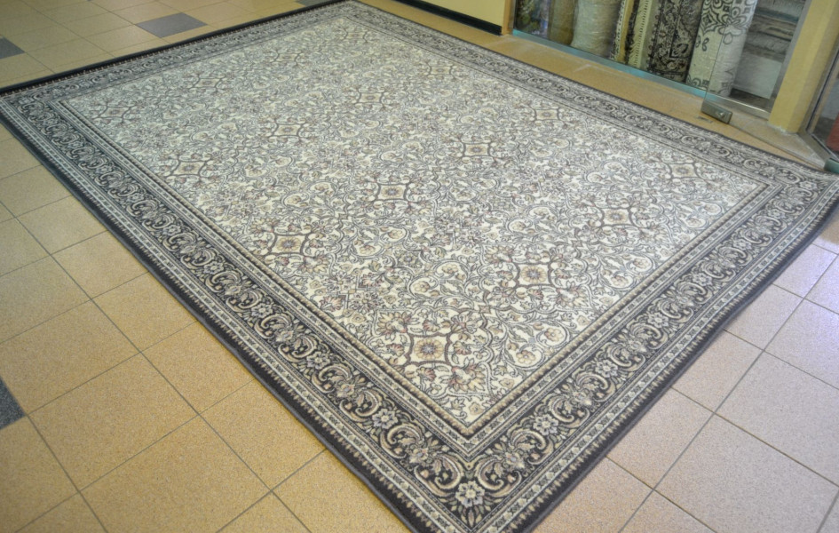 Шерстяной ковёр salamanka alabaster серого цвета