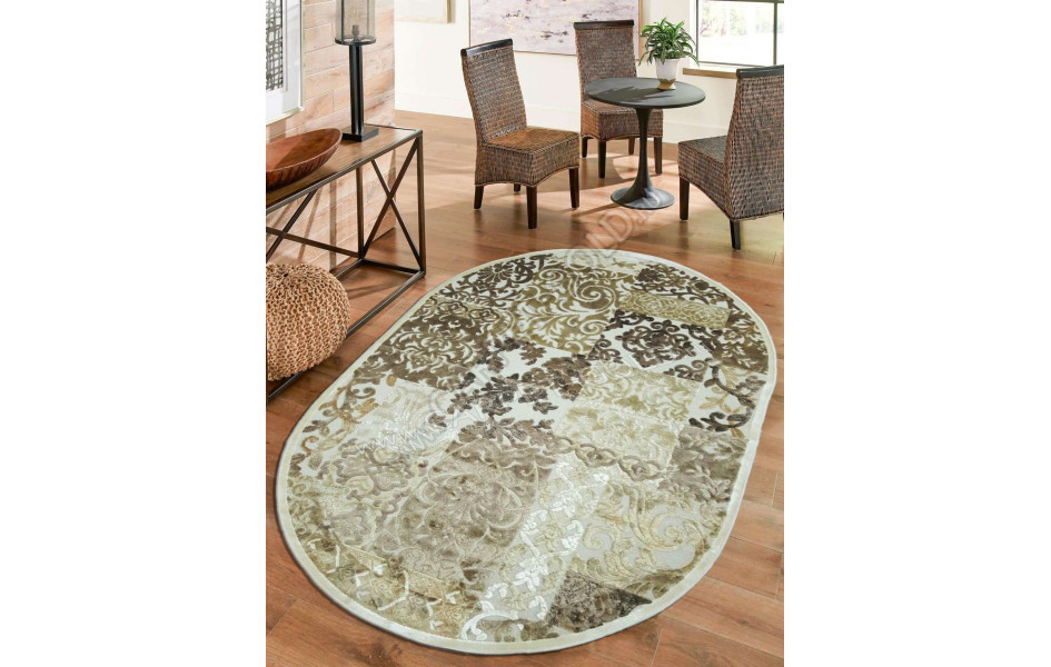 Бельгийский ковер Genova пэчворк 38009 6262 60 Овал